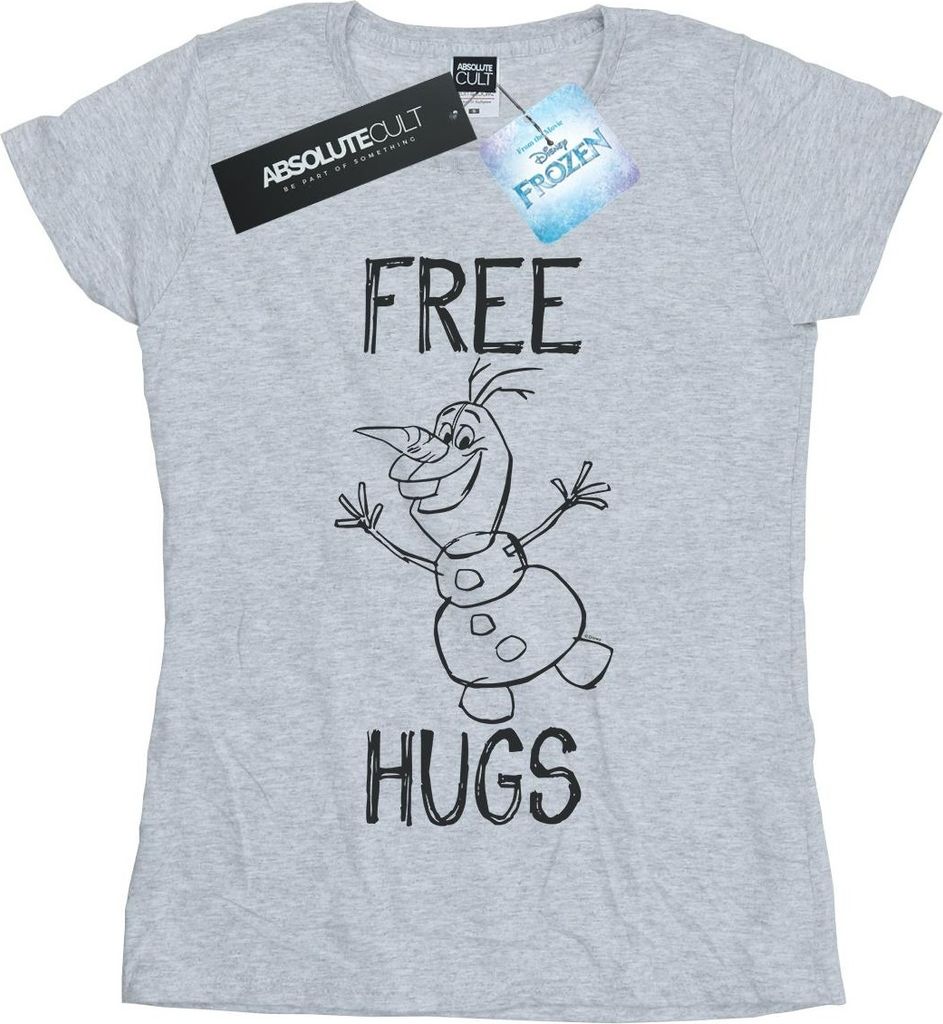 Disney - "Frozen Free Hugs" T-Shirt für Damen BI21881 (XS) (Grau meliert)