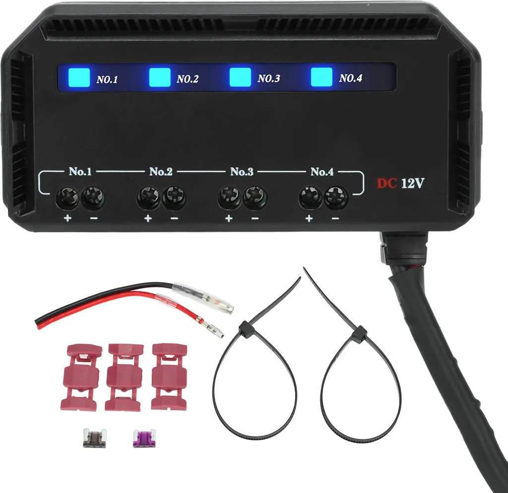 Modulo Distribuzione 12V 20A 4 Vie con Relè e Diagnostica LED Integrata