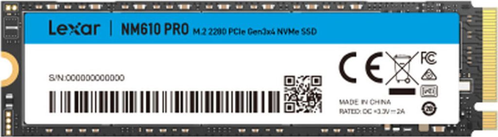 LEX NM610PRO M.2 1 TB PCI Express 3.0 NVME Obrázek produktu 