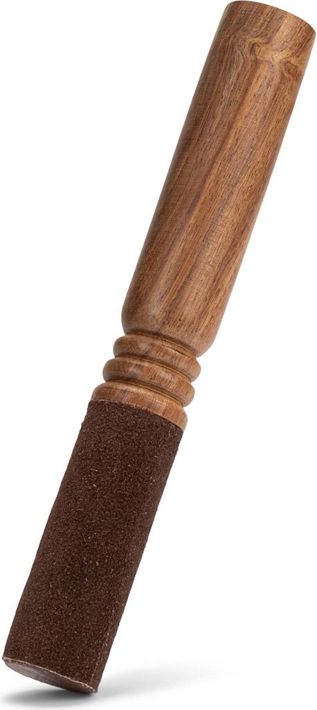 19cm Klöppel mit Leder für Klangschale Holzgriff Schlägel Meditation Klangstab