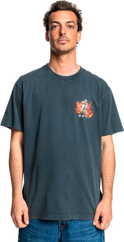 Dc Shoes Leading The Pack Kurzarm-t-shirt Blau M Mann Blau M