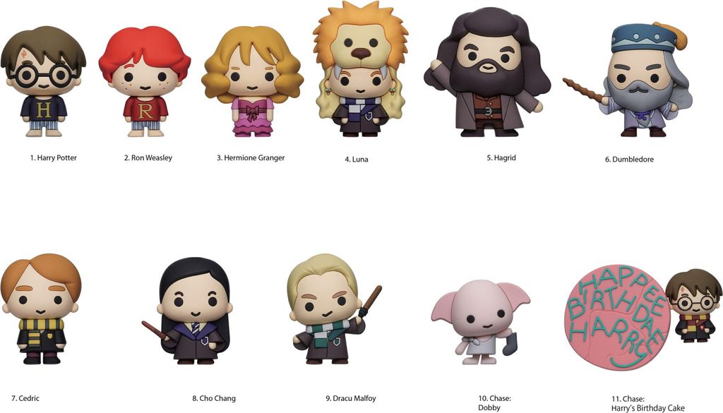 Przywieszki do torebek Harry Potter 3D PVC, seria 12 Zdjęcie produktu 