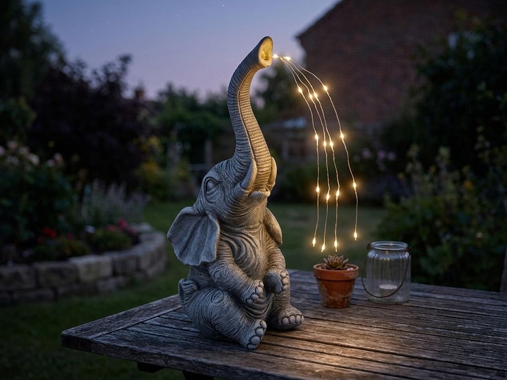 Solarleuchte Elefant, Höhe 32,5cm Produktbild 