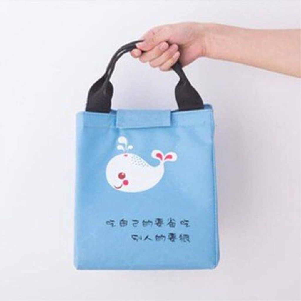 Isolierende 2-teilige Lunchbox, isolierte Tasche, Lunchpaket, isolierte Lunchtasche, für heißes oder kaltes Essen - Blau