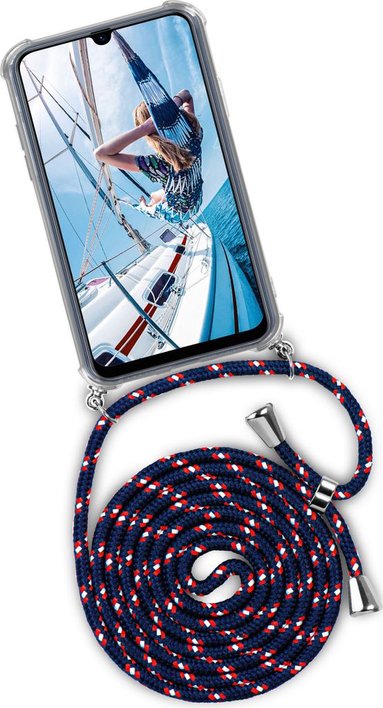 TWIST-Case + TWIST-Cord für Samsung Galaxy A41, Farbe:Nautic Life (Silber)