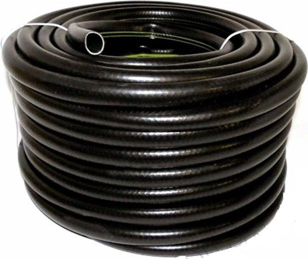 Gartenschlauch verstärkt FEINZ - 1/2' - 50m - Schwarz - langlebig und flexibel - ideal für Gartenpflege