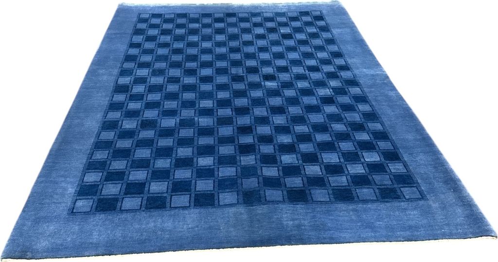 Teppich HANDGEARBEITET LORI DESIGNER-TEPPICH | Farbe: Blau; Größe: 170x240 cm | strapazierfähig und leicht zu reinigen | Wohnzimmer | Schlafzimmer