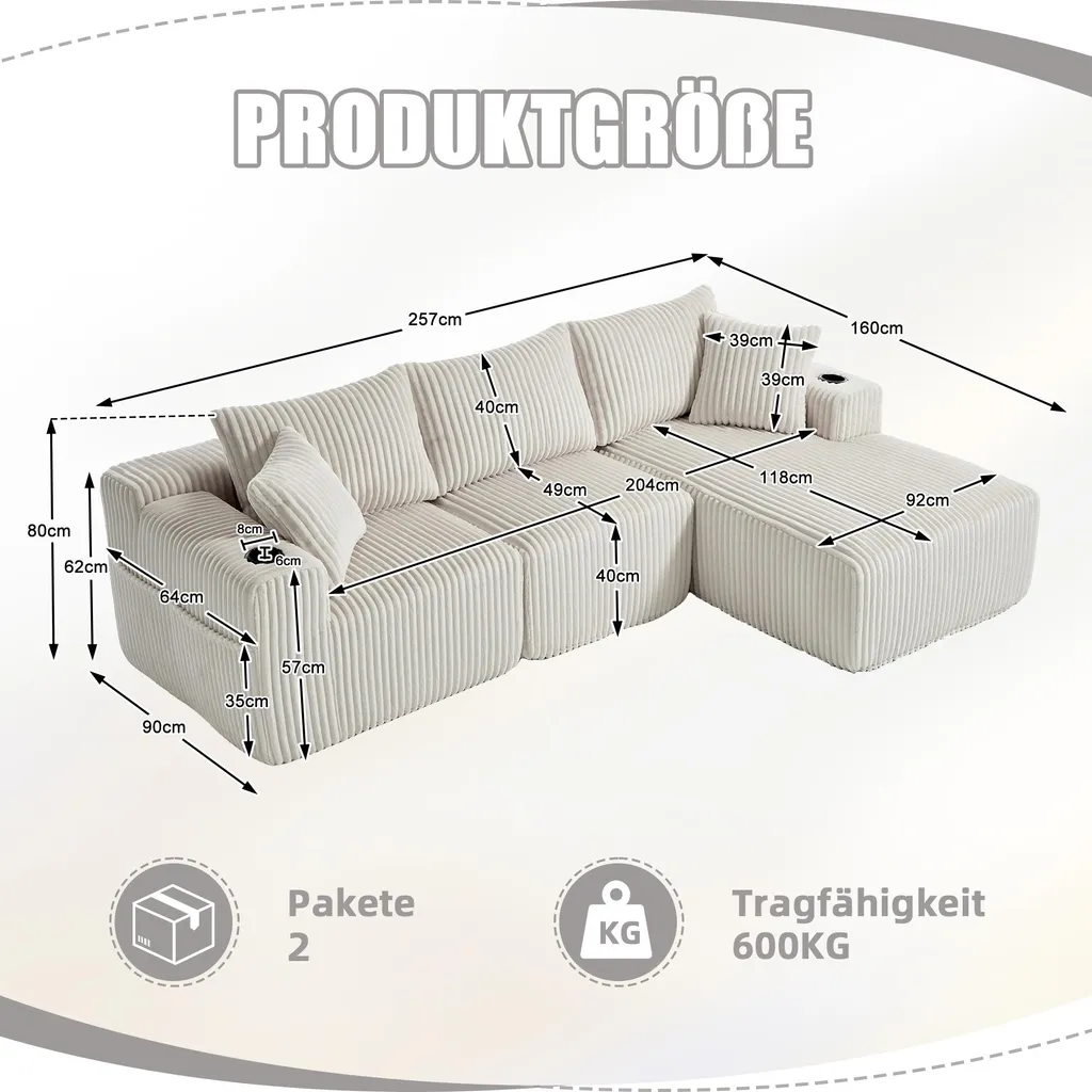 Optimisez votre salon avec ce canapé d’angle modulable et rangements - 4