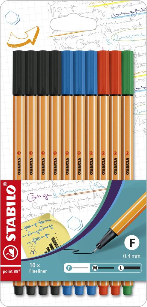 Fineliner - STABILO point 88 - confezione da 10 pezzi Immagine del prodotto 