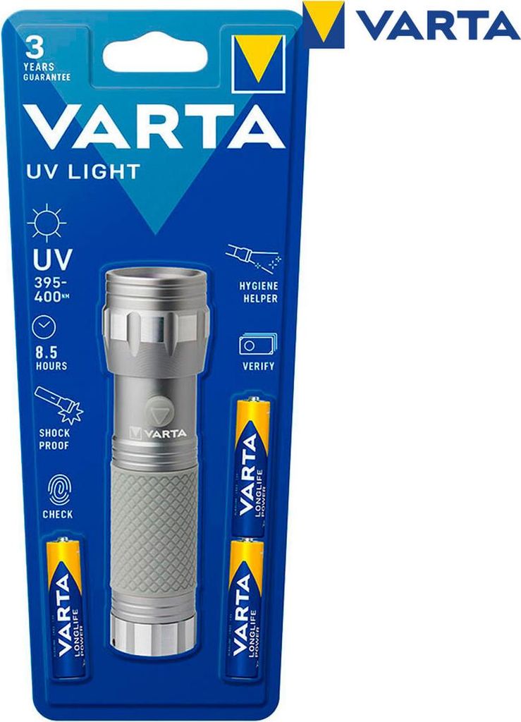 Varta 15638 101 421 Varta UV-Taschenlampe mit 3xAAA Imagen del producto 
