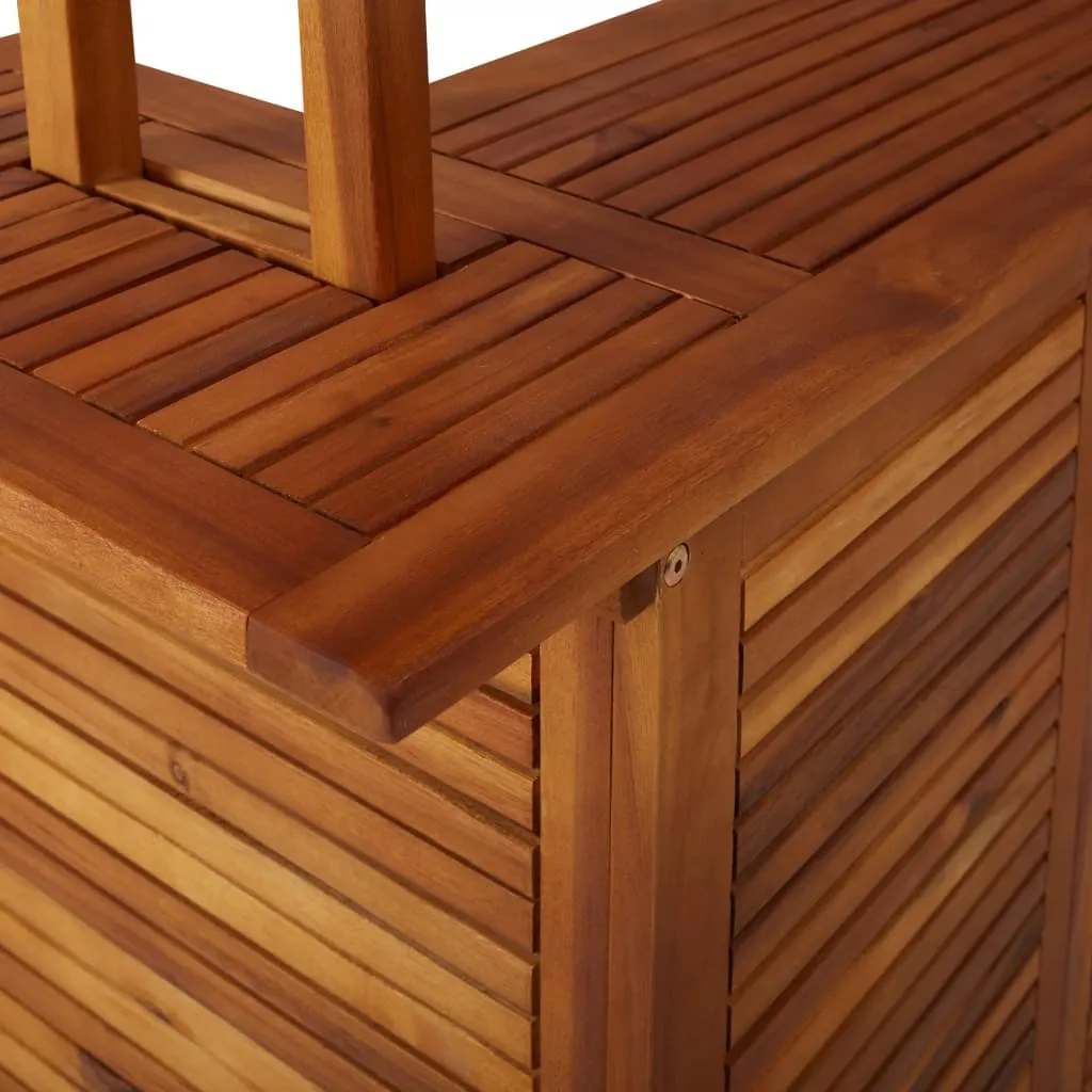 Table de bar d'extérieur robuste en acacia massif avec toit naturel - 9