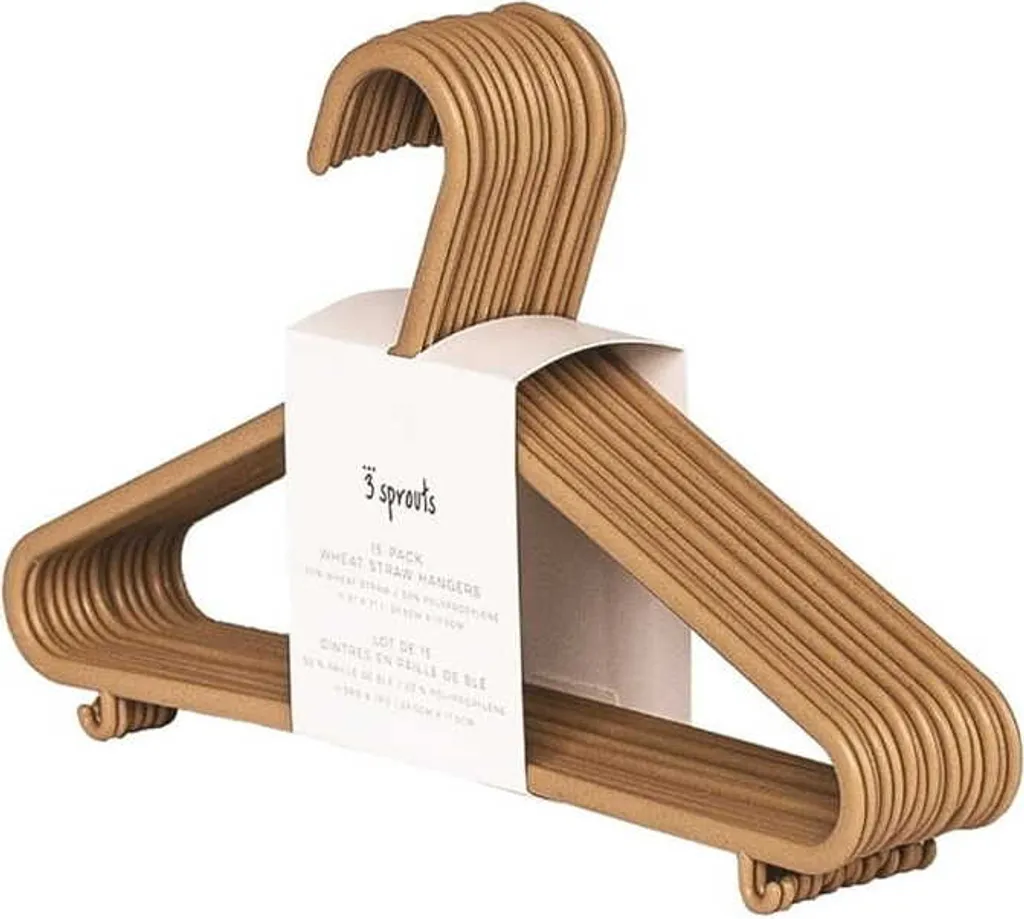 Cintre pour bébé 3 Sprouts EKO Brown lot de 15 spécial penderie