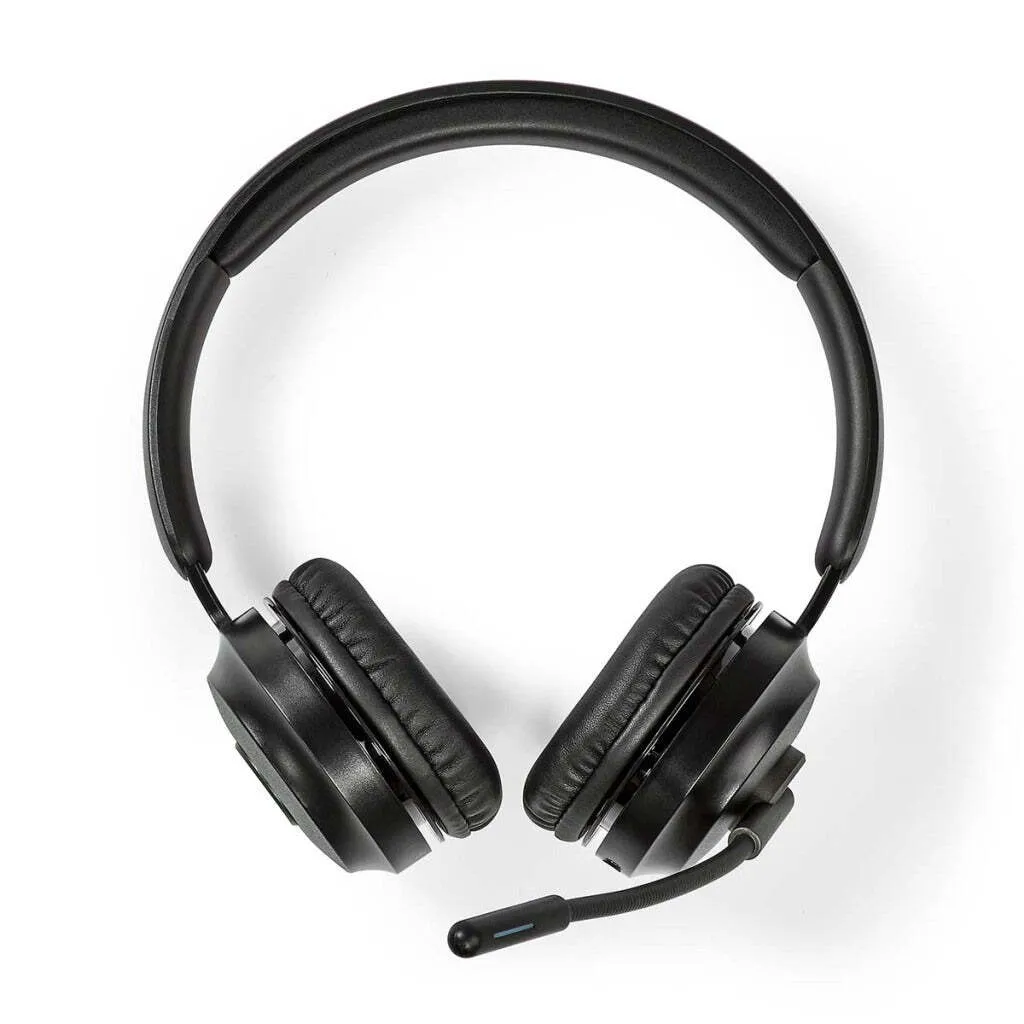 Cuffie Bluetooth Pieghevoli Nero - Auricolare Stereo PC con Microfono - 1