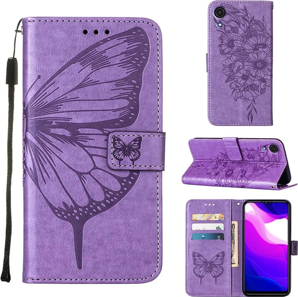 Flip Case Samsung A03 Core Viola - Protezione 360° con Slot Carte