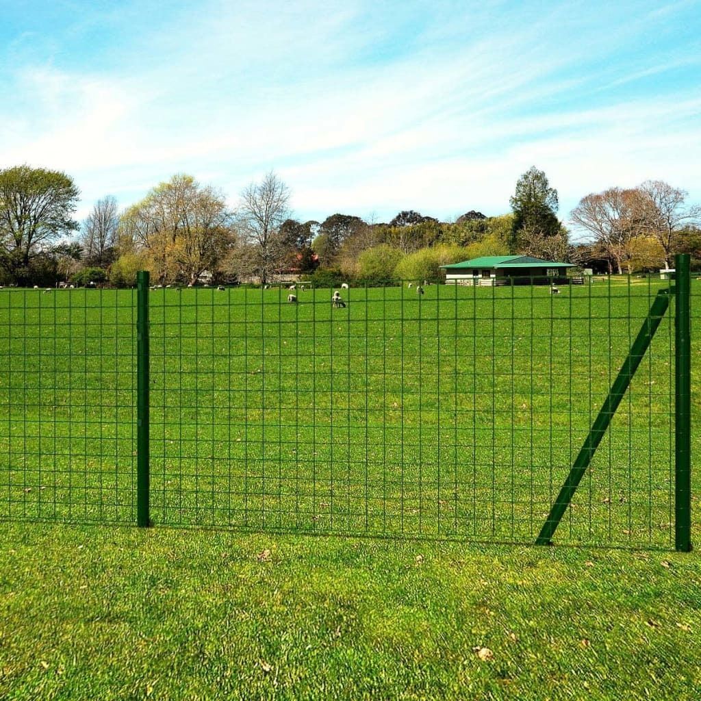 Maison Exclusive - Eurozaun Stahl 25 x 1,2 m Grün