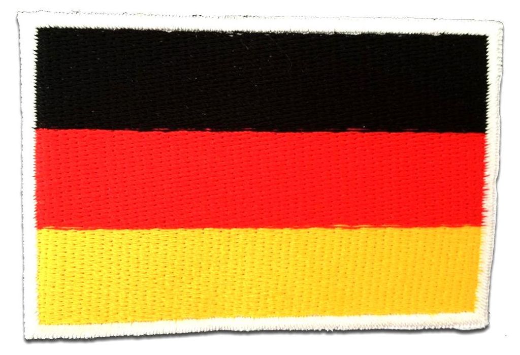 Deutschland Flagge Fahne Land - Aufnäher, Bügelbild, Produktbild 