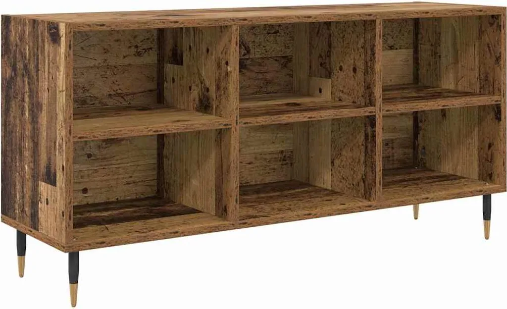 Mobile TV in Legno di Recupero 104cm - Mobiletto Porta TV Rustico e Solido