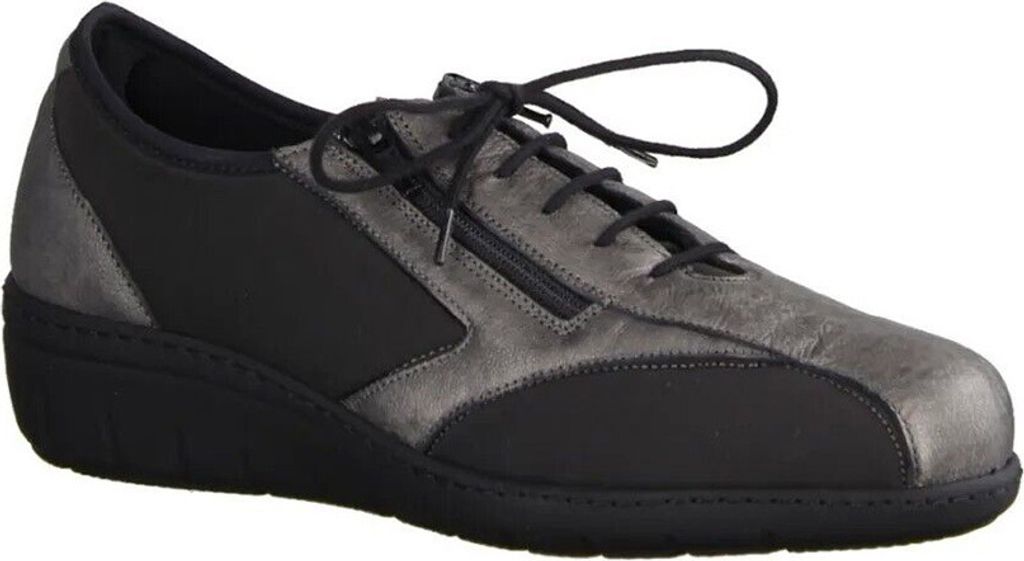 Slowlies 700 Bequemschuhe Leder Grau-Metallic (Größe 35)