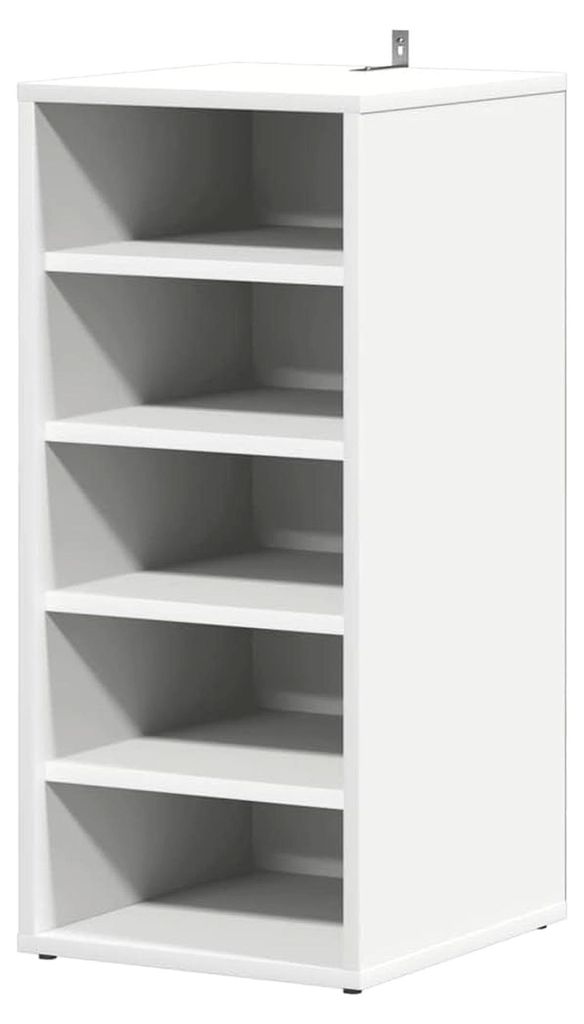 Schuhschrank mit 5 Fächern Schuhregal Schuhablage Schuhständer Wandregal Hängeschrank Schuhaufbewahrung Weiß 31,5x35x70cm Holzwerkstoff