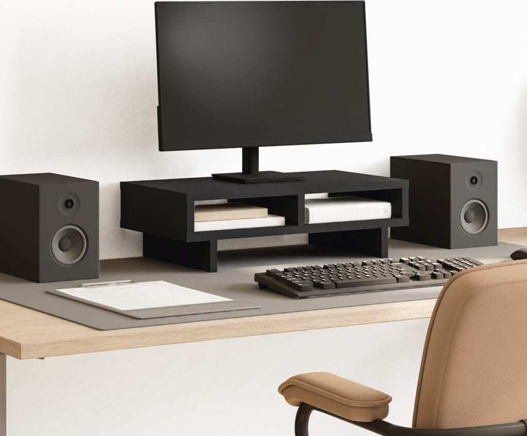 "im Angebot" Monitorständer Schwarz 50x27x15 cm Holzwerkstoff - Monitorständer CC24053