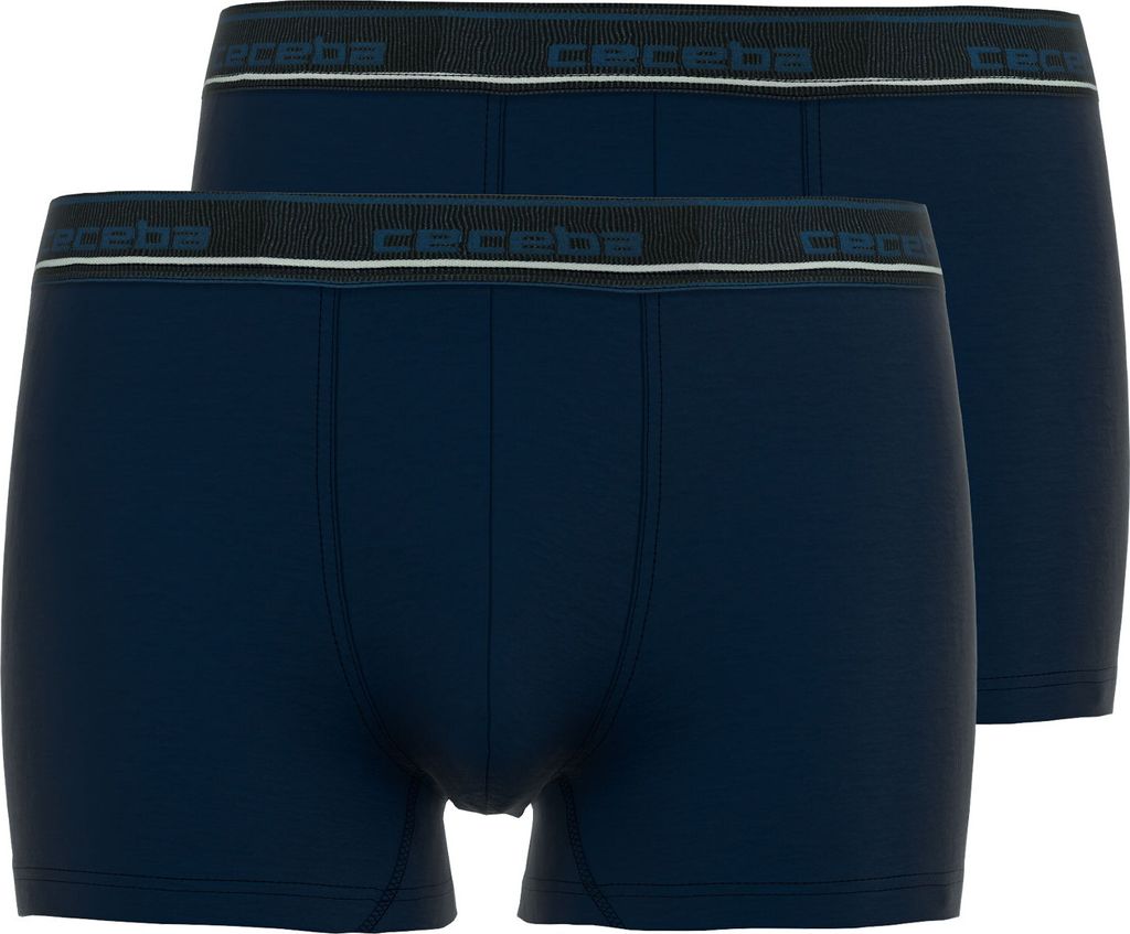 CECEBA Herren Pants blau uni 2er Pack Größe: 14