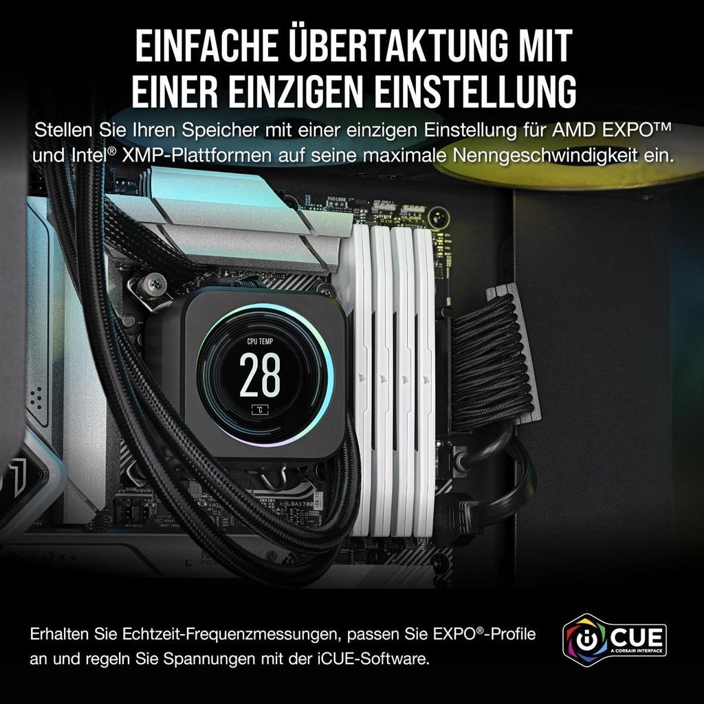 Corsair VENGEANCE DDR5 6400 MT/s, 32 Go - Blanc Image du produit 