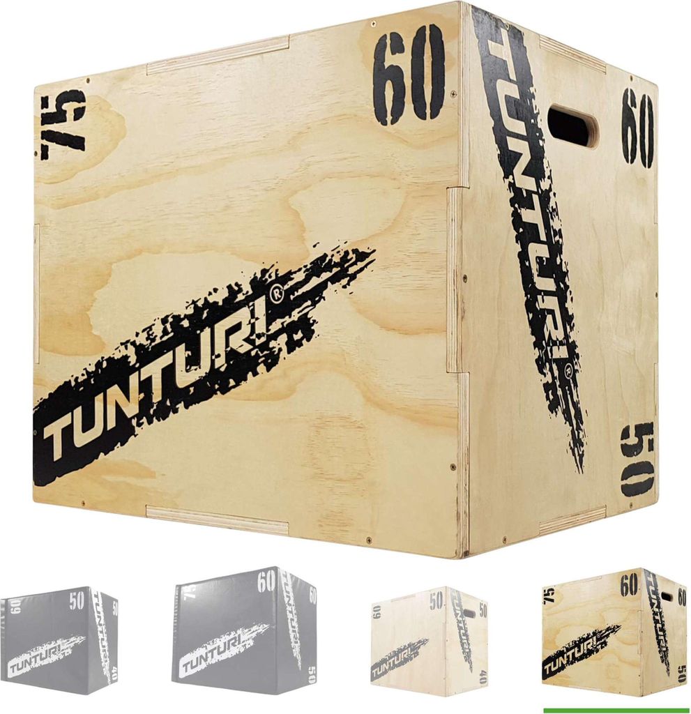 Tunturi Boîte en Bois Plyométrie 50/60/75cm Image du produit 