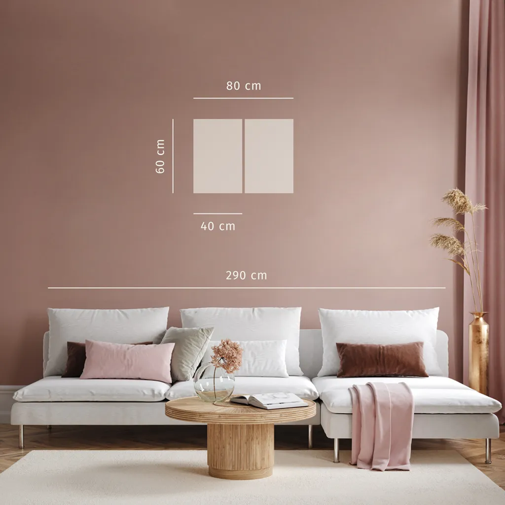 Murando Quadro XL Cascata 80x60 cm Stampa su Tela Design 2 Pezzi - 3
