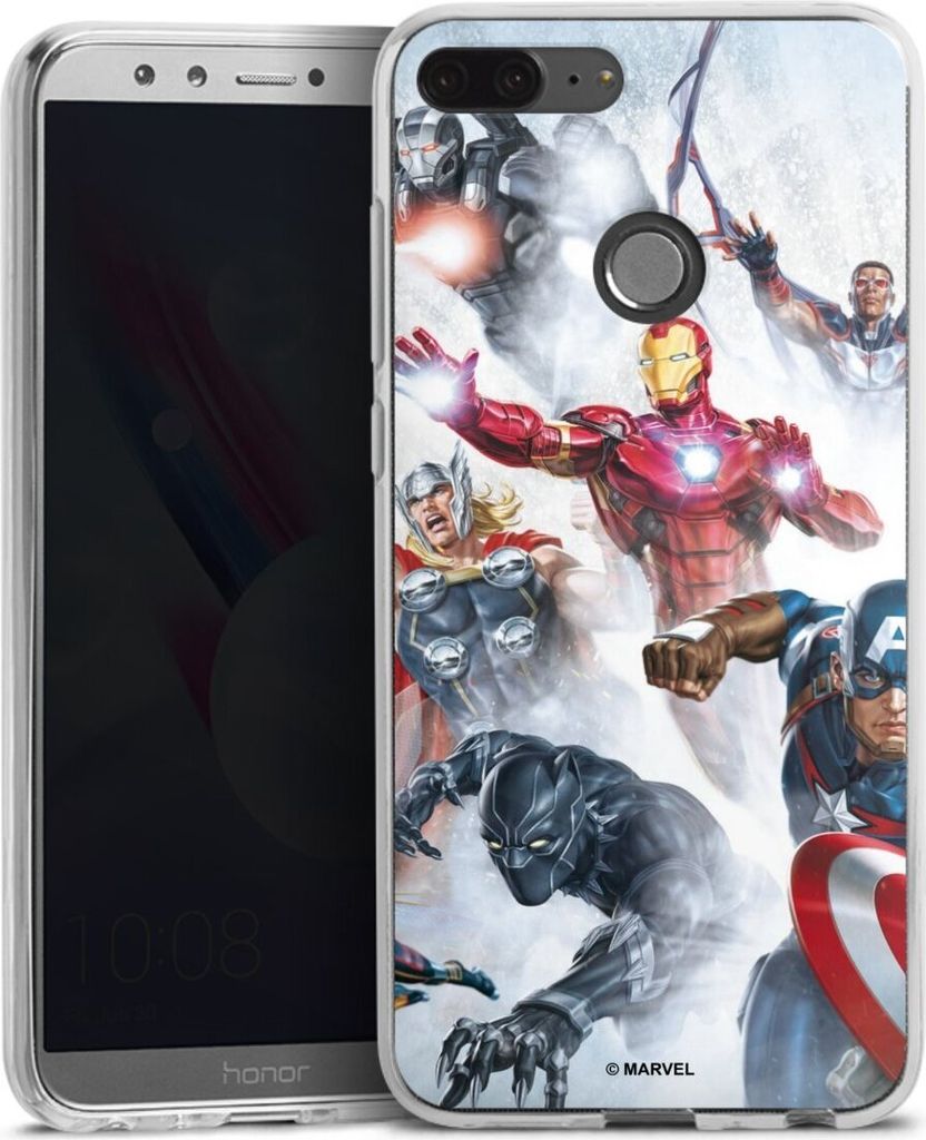DeinDesign Handyhülle für Huawei Honor 9 Lite Silikon Hülle Case Smartphone Schutzhülle Offizielles Lizenzprodukt Marvel The Avengers