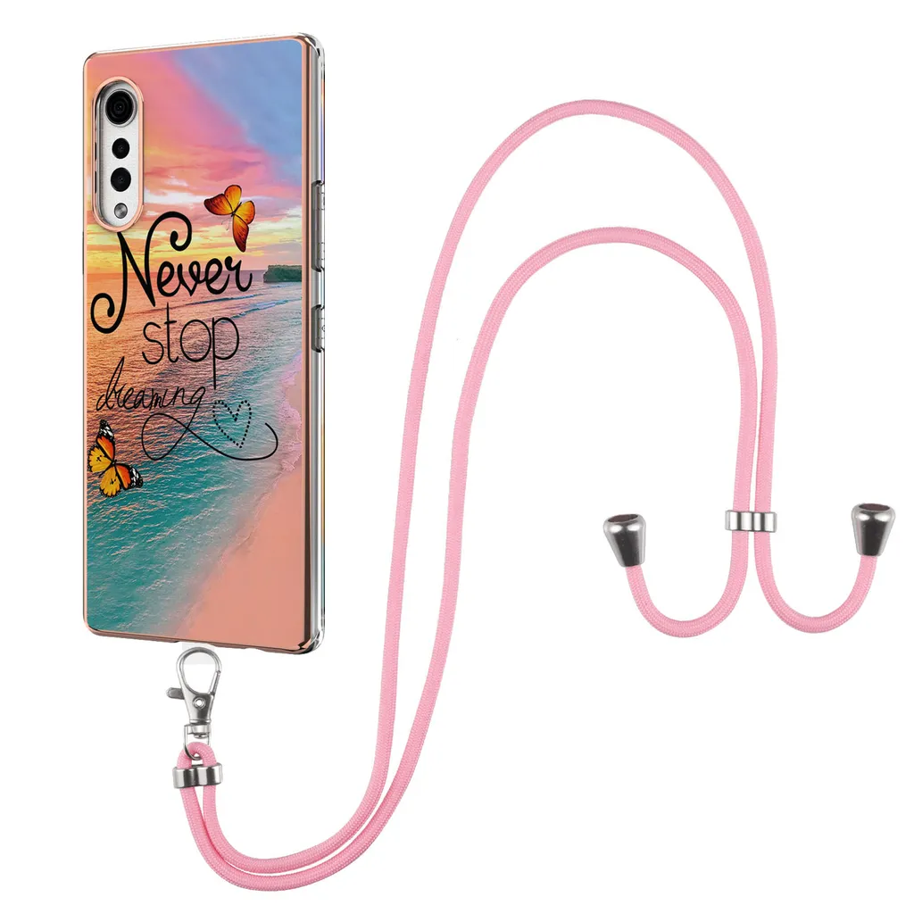 Cover LG Velvet 5G Oro Rosa & Fantasia | Custodia Laccio Tracolla - 2