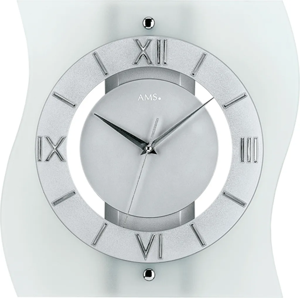 Orologio AMS 5909 Design Curvo Argento - Precisione Radiocontrollata