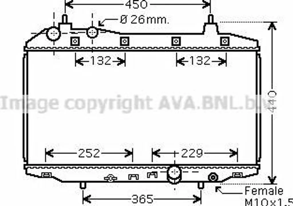 Refroidisseur Moteur AVA HD2188 - Solution Fiable Honda Civic 19010RSHE01