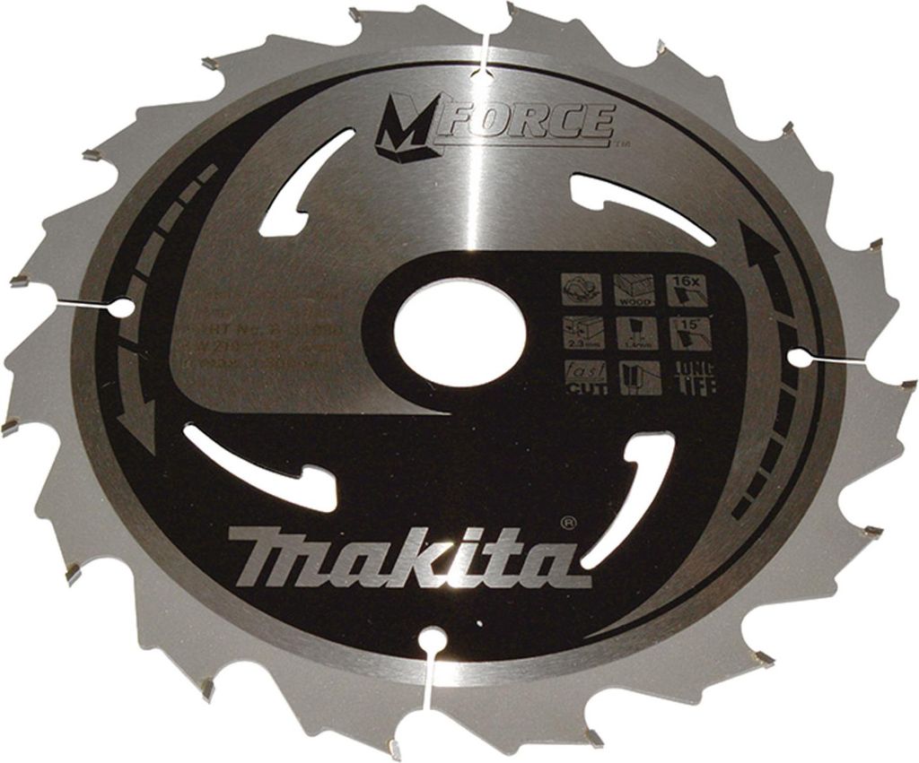 Makita Kreissägeblatt M-FORCE 210 mm, 16 Zähne, 1,4 mm, Holz