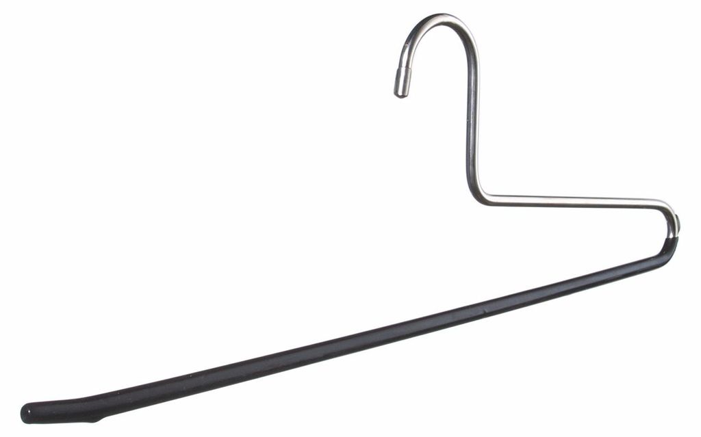 Hosenbügel aus Metall, silberfarben, mit stabiler Produktbild 