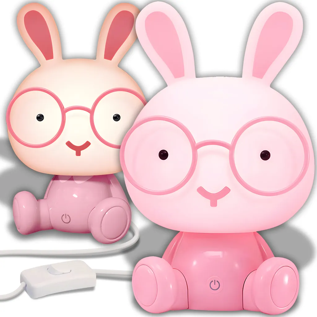 Veilleuse Lapin Anti-Peur du Noir Lampe LED Enfant Réglable et Douce