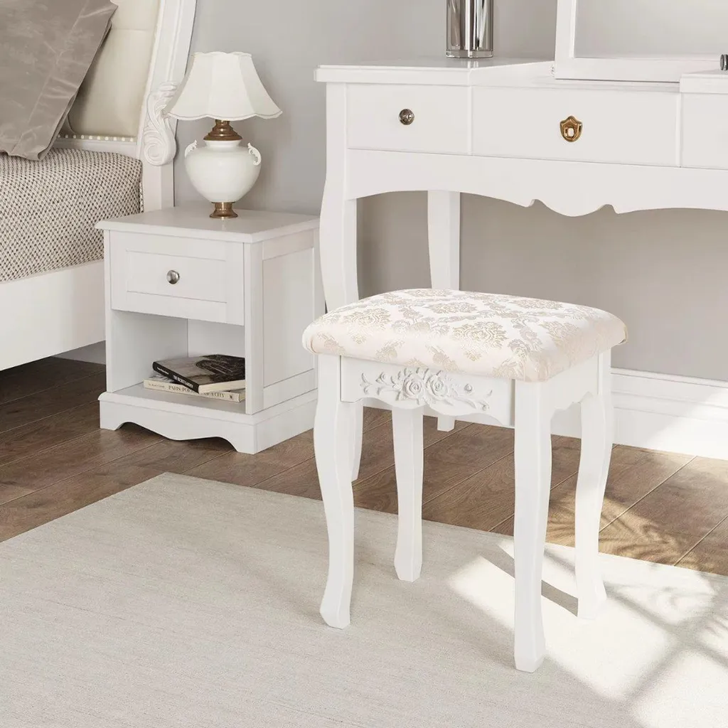 Tabouret de Coiffeur Confortable pour Maquillage et Chambre à Coucher