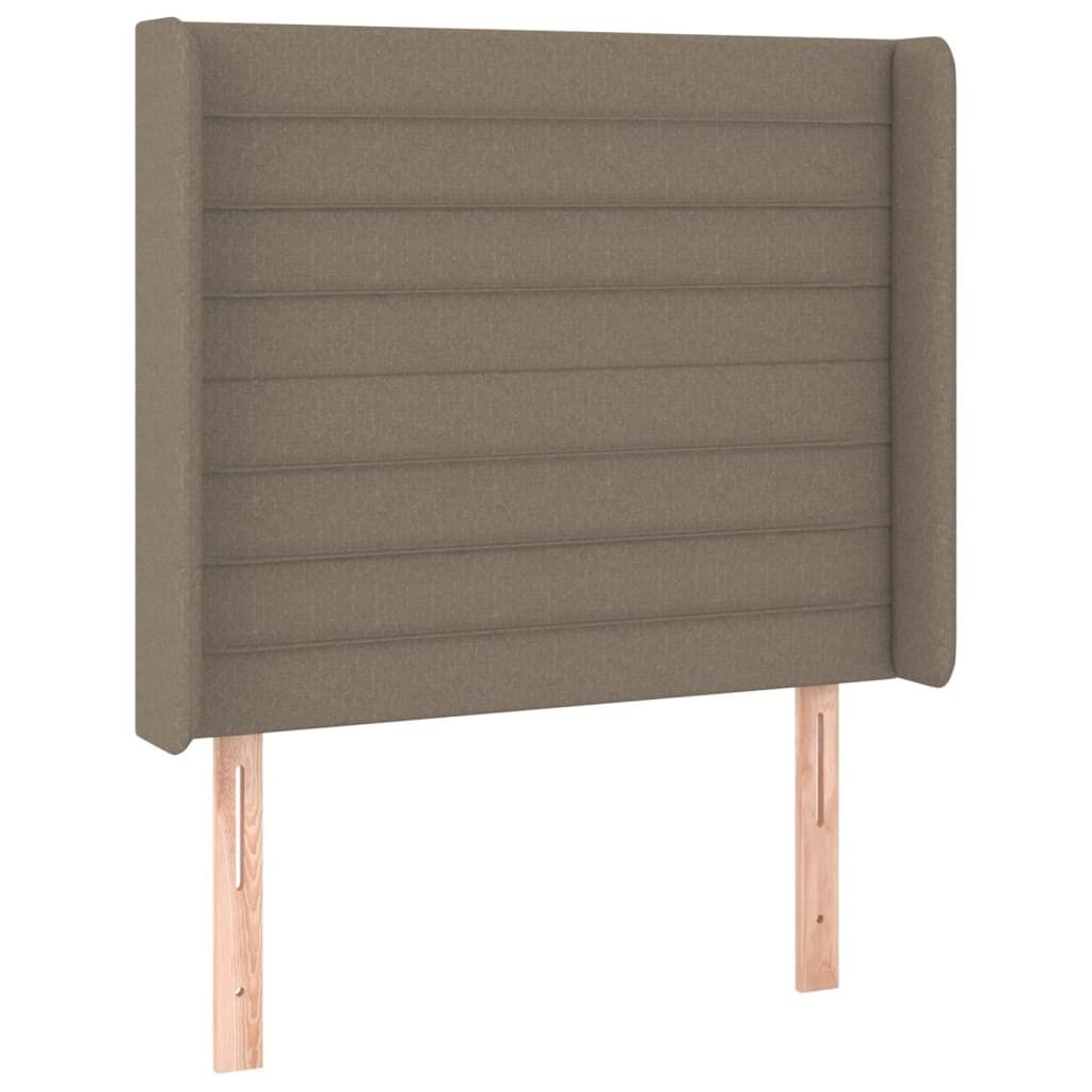 Möbel Kopfteil mit Ohren Taupe 83x16x118/128 cm Stoff - Kopfteile CLORIS6776780