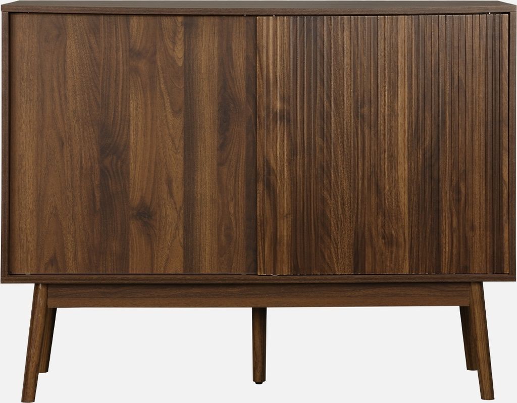 sweeek - Anrichte mit Holzdekor 115 cm - Dunkles Holz Produktbild 4
