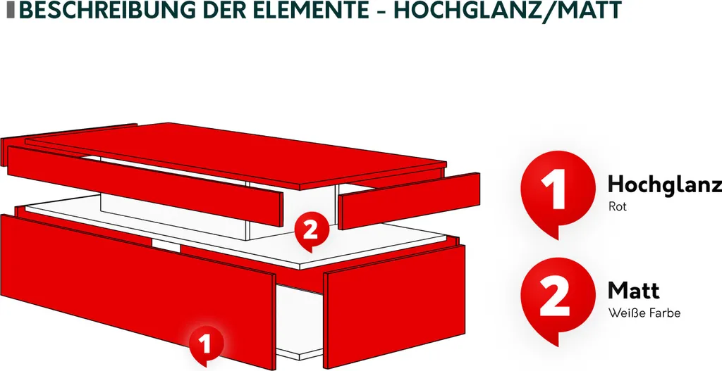 Table basse LED USOA blanche : fini les salons sombres et démodés - 11