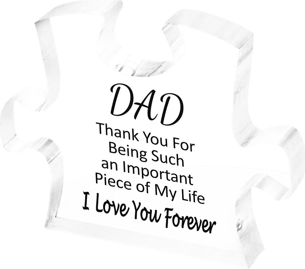 Bester Papa Acryl-Dekoration Danke Papa Puzzle Home Office Desktop Ornament Schwiegervater Stiefvater Vatertag Geburtstag Festival Geschenk