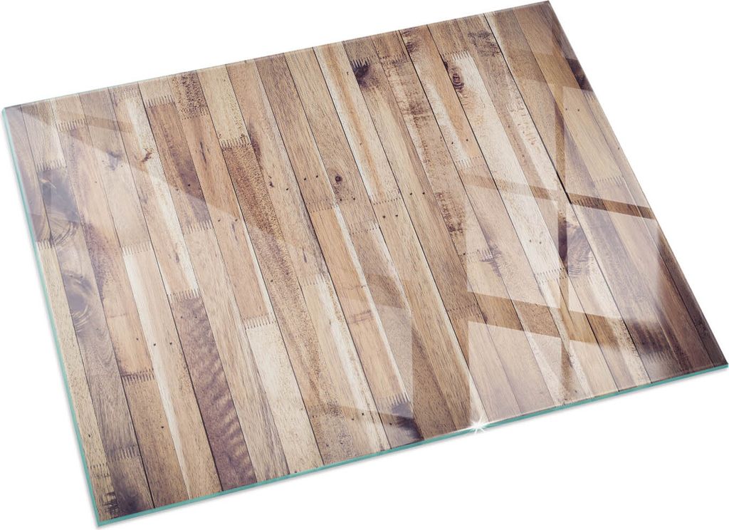 Holzbohlen in einem Arrangement – Glasbodenplatte für – Kaminofen – Kaminplatte Glas – Schutzglas – Funkenschutzplatte –Glasbodenplatt...