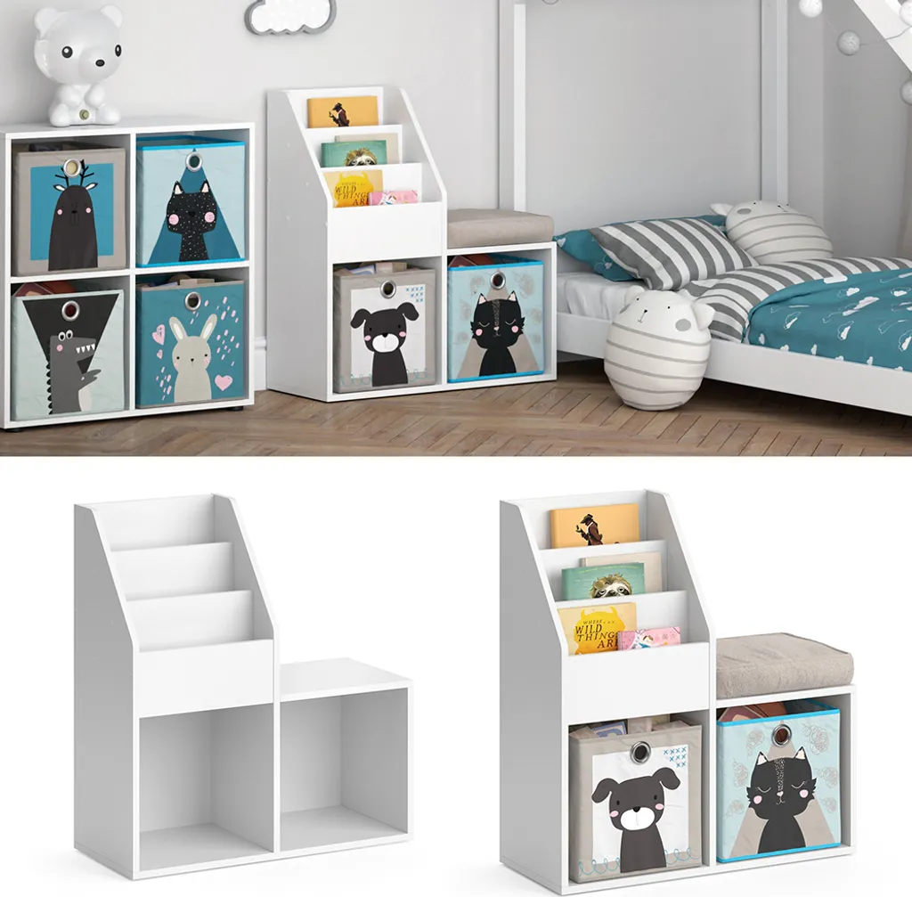 Bibliothèque Compacte Vicco Luigi 72x79cm pour Optimiser les Petits Espaces