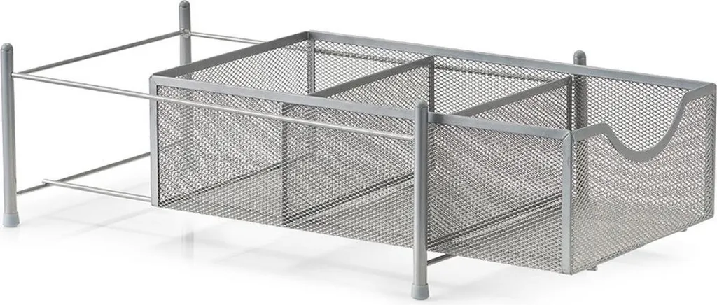 Organisateur de cuisine Zeller gain de place en acier argent 39,5x24,5 cm