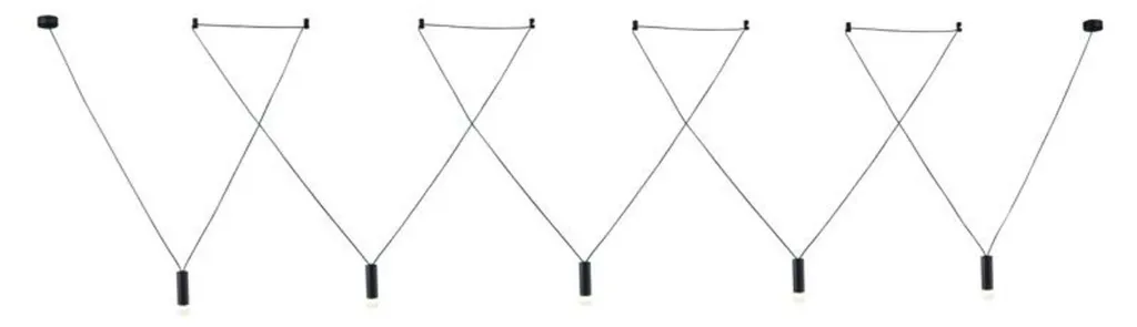 Suspension pour table à manger ACA Lighting Avantgarde noire mate