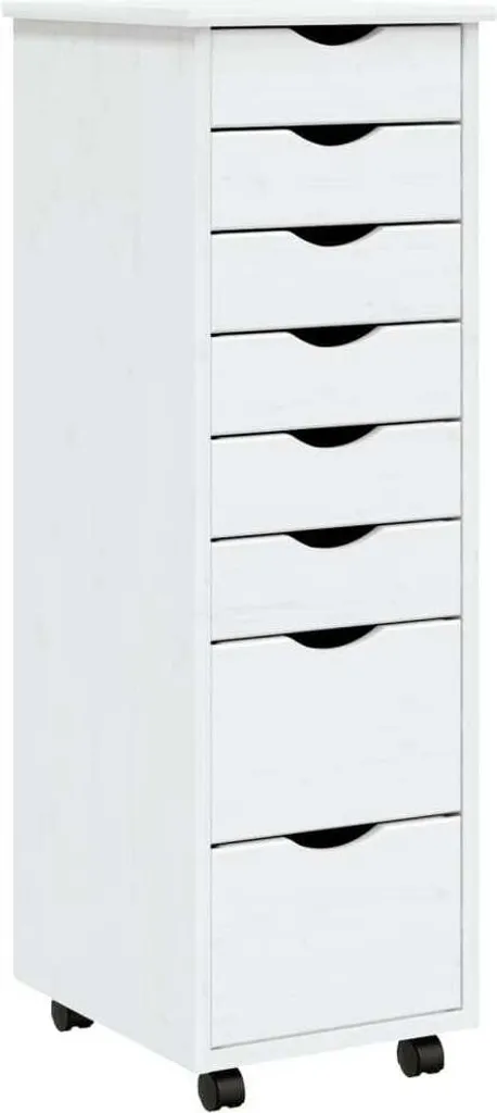 vidaXL Armadio Rotante MOSS Pino Bianco 8 Cassetti | Offerta Online
