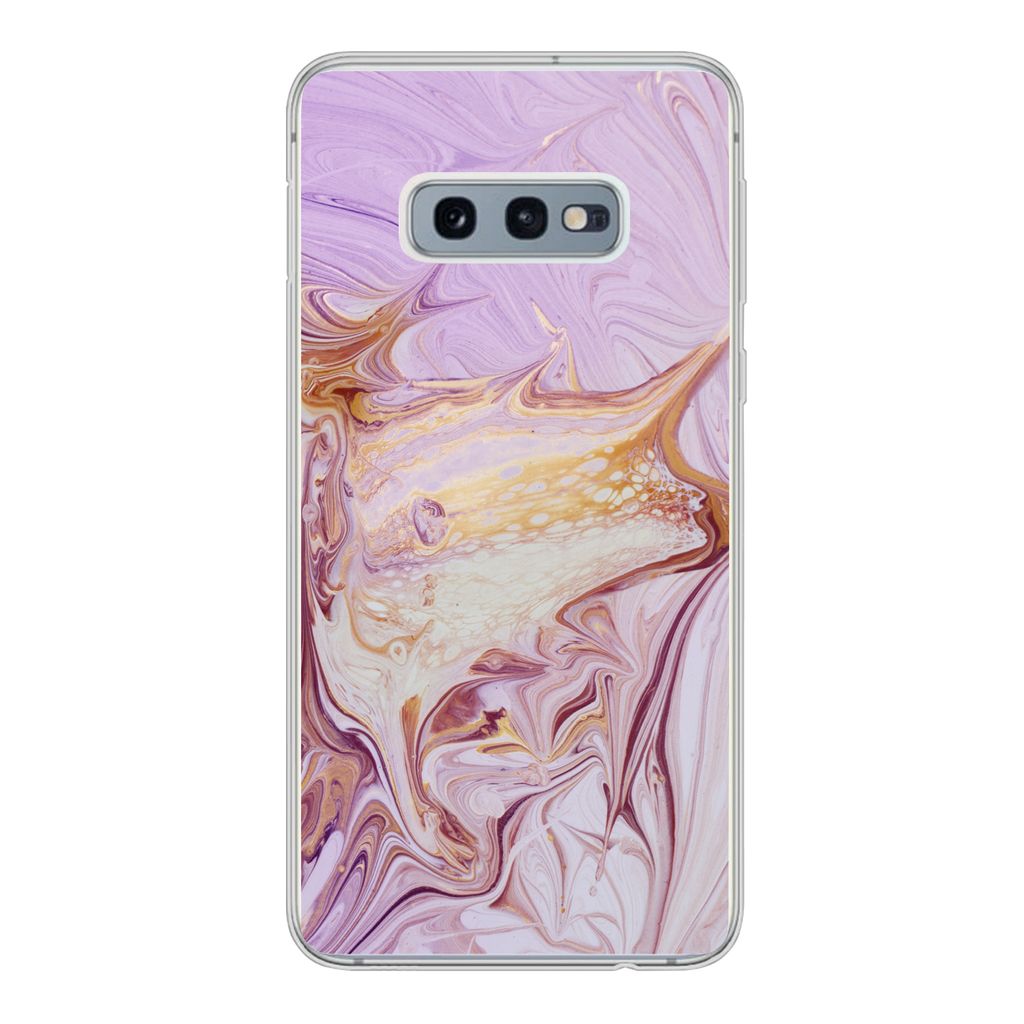 MuchoWow Handyhülle Schutzhülle Hülle für Samsung Galaxy S10e Marmor - Farbe - Abstrakt Silikon Softcase Handy Hülle - Handy