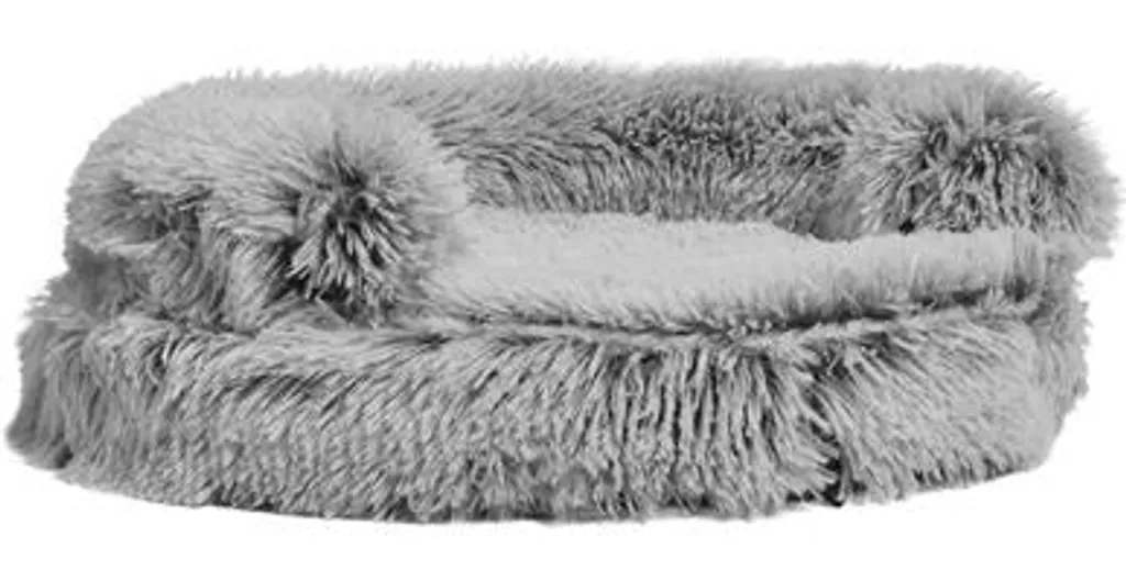 Corbeille pour chat bicolore Croci Sofa noir - Lit douillet pour repos