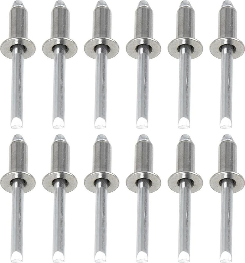 12 Stk.M6 304 Edelstahl Blindnieten Sortiment 16x6.4mm(L*D)für blindnietzangen