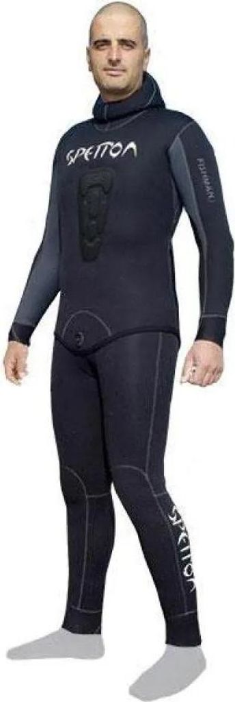 Spetton Fishman Pro 7 Mm Speerfischen-neoprenanzug Schwarz L Herren Schwarz L