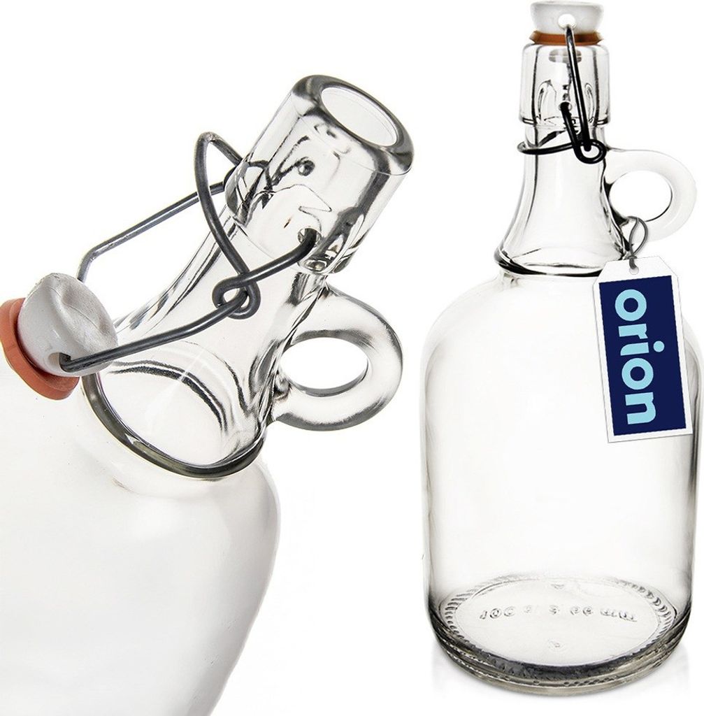 Orion Glasflasche Flasche aus Glas mit Bügelverschluss 500 ml